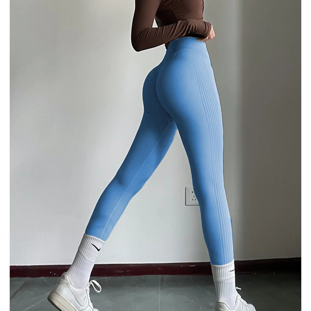 Womens Gym Seamless Yoga Pants Sports Clothes Stretchy High Waist Athletic Exercise Fitness Leggings Sports Activewear Leegings