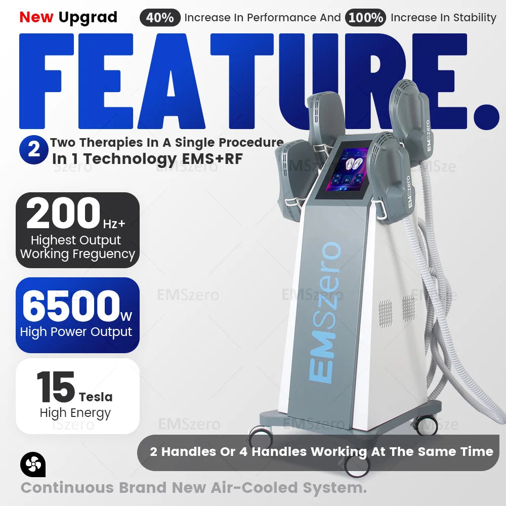 Professional EMSzero NEO 6500W RF Machine Hi-EMT Body Sculpting Fat Burning EMS Slimming Beauty Equipment