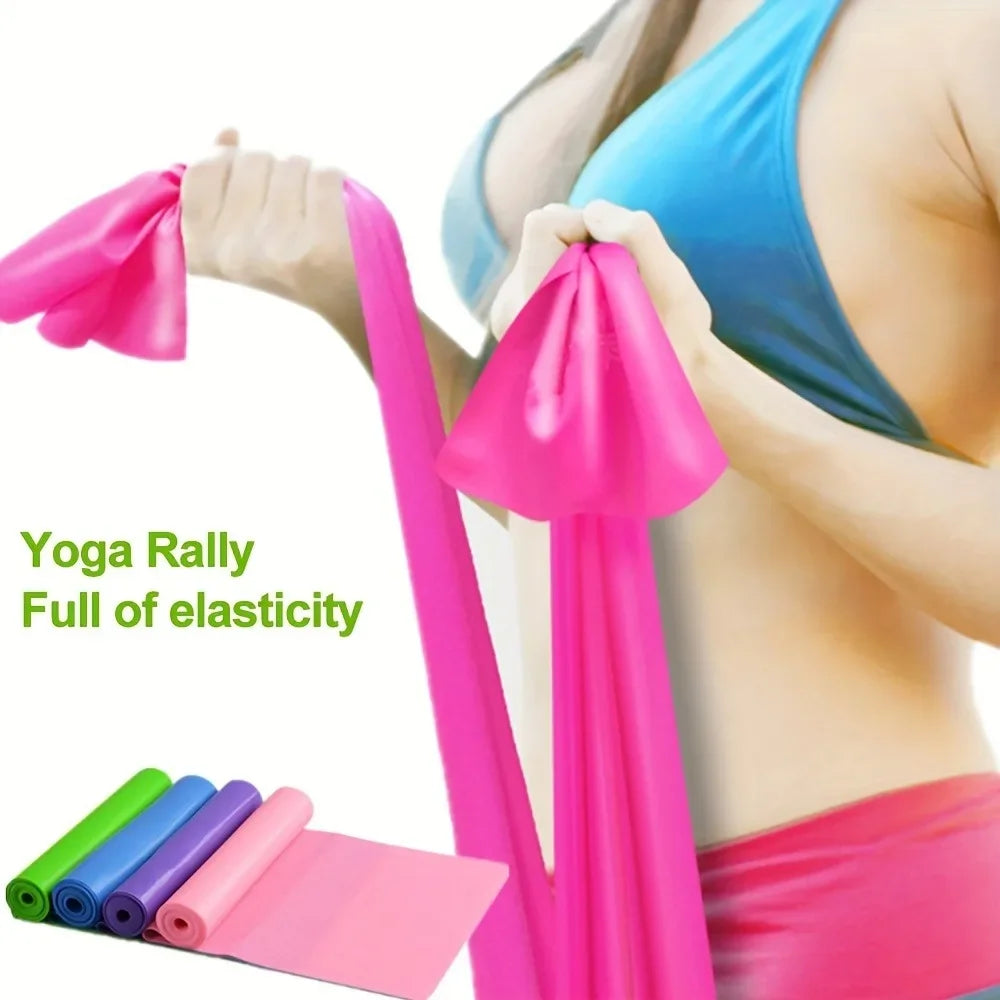 Premium Rubber Resistance Band for Yoga & Fitness - Long Stretch Training Bands for Physical, Home Strength Exercis