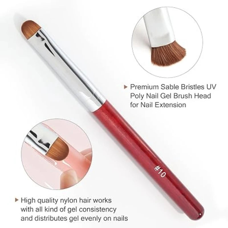 5pcs French Nail Art Brush Dual End Nail Art Dotting Pen Acrylic Drawing Rhinestone Gel Painting Manicure Tool for Beginner 8-16