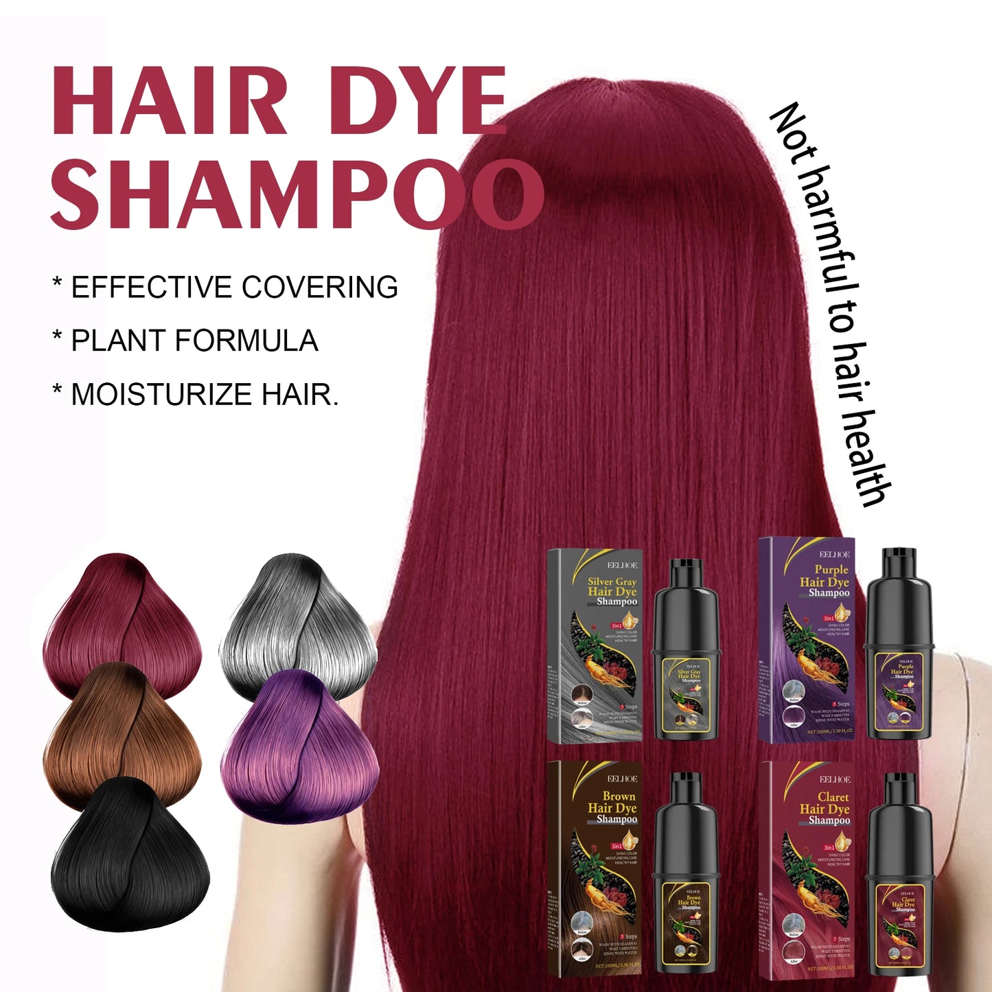 Hair Shampoo Series Gentle Non Irritating Moisturize Scalp Refresh Control Oil.Hair Is Easy To Color Long-Lasting Does Not Fade