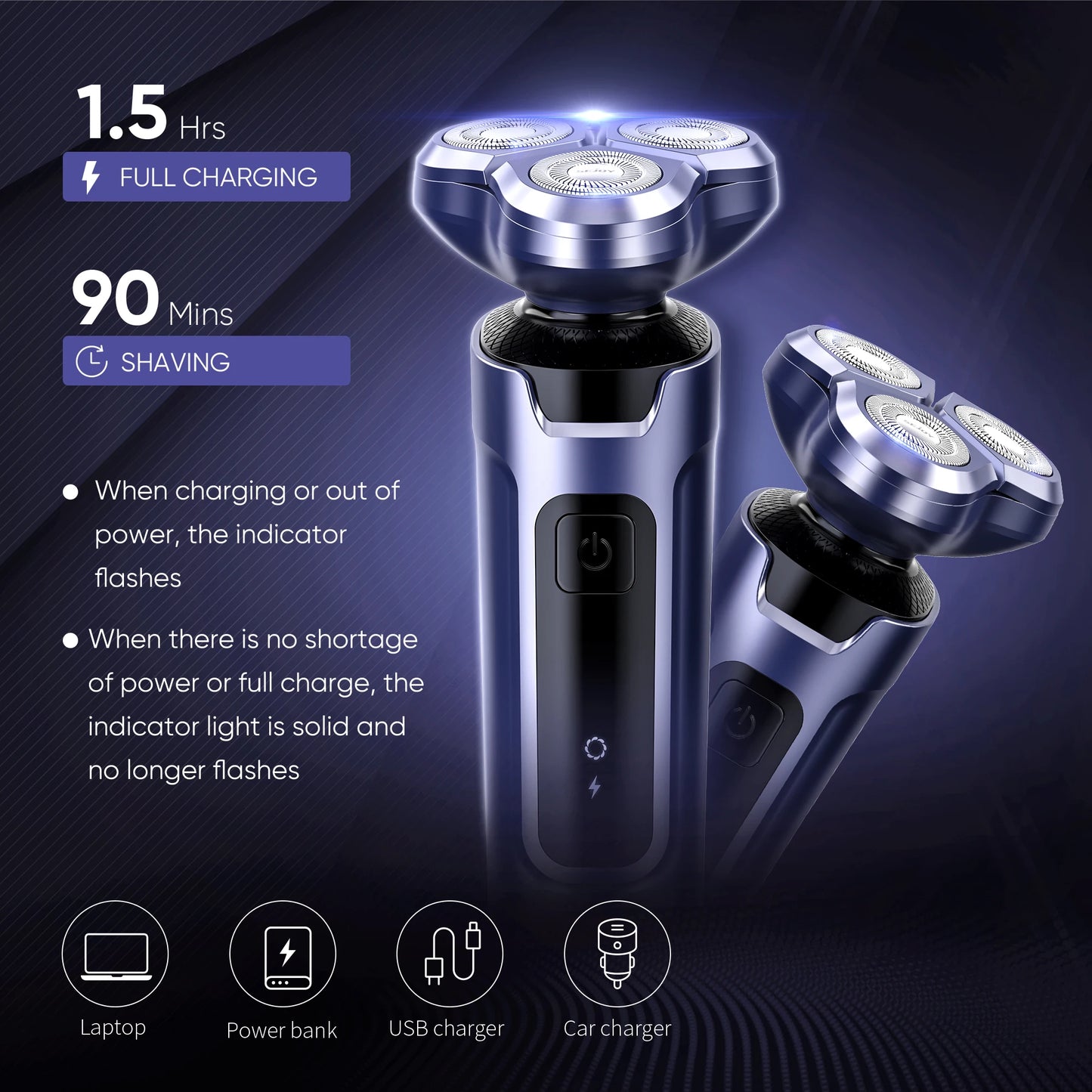 Electric Hair Trimmer Kit for Men Rechargeable Cordless Razor 5 in 1 Clippers Professional Cutting Machine