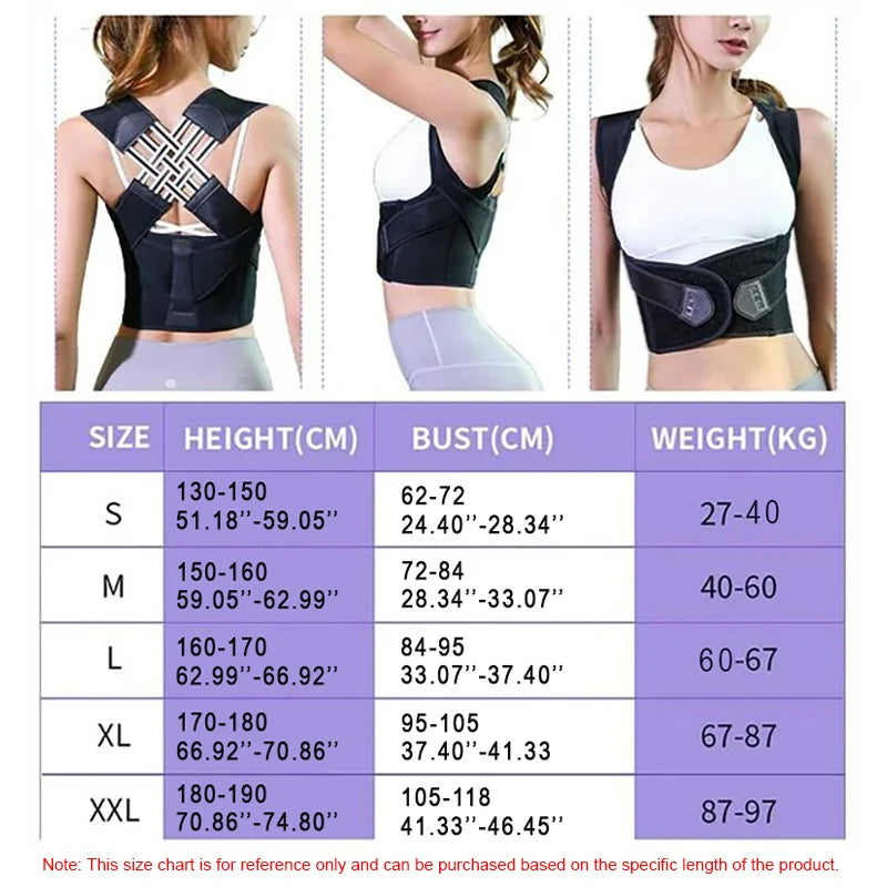 Back Brace Posture Corrector for Women and Men, Shoulder Straightener Adjustable Full Back Support Upper and Lower
