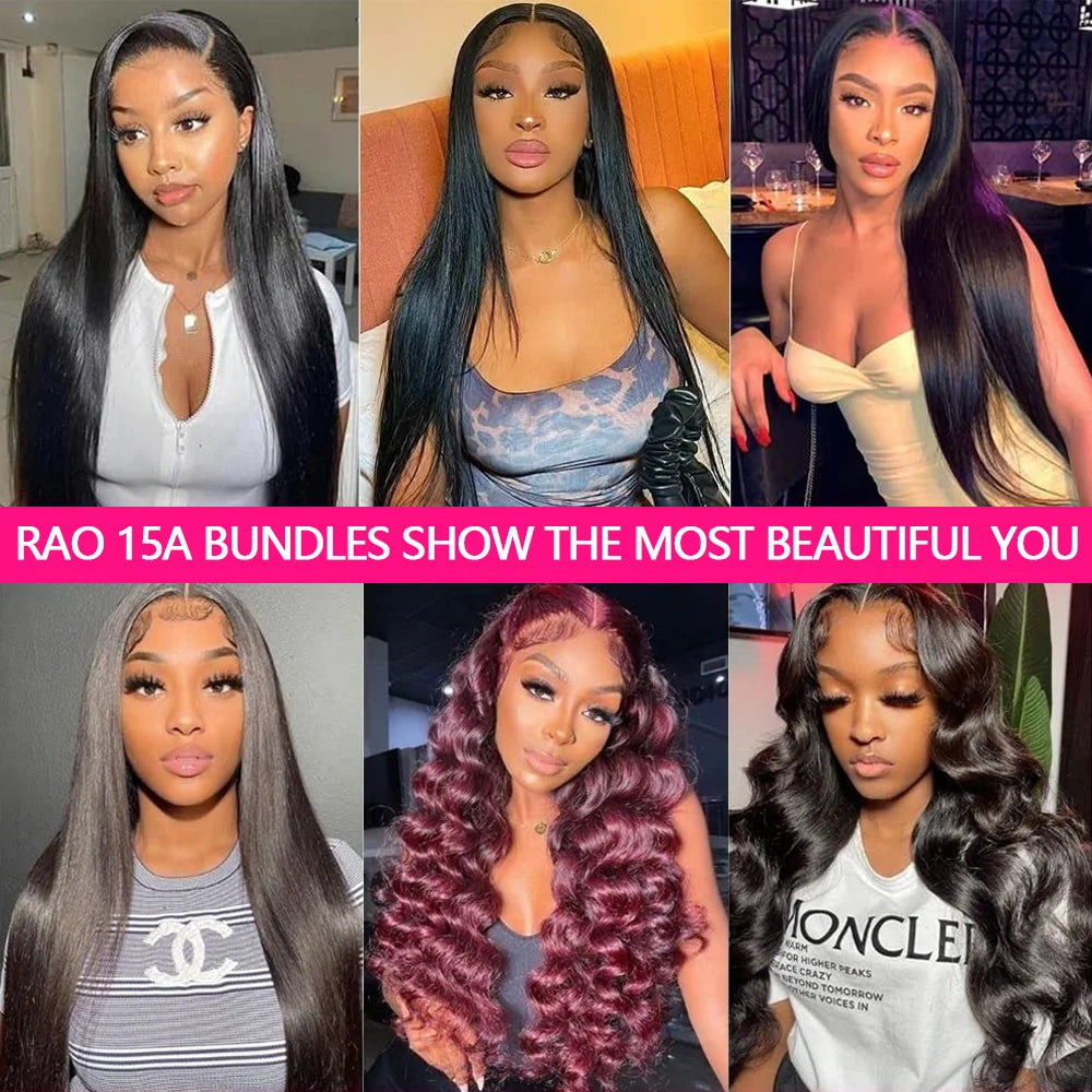 12A Double Drawn Straight Human Hair Bundle 100% Raw Human Hair 20 22 24Inch Unprocessed Virgin Human Hair Extension Top Quality