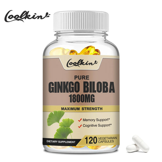 Ginkgo Biloba Leaf Extract - Promotes Brain Health, Enhances Memory and Cognition, Improves Mental Alertness - 120 Capsules