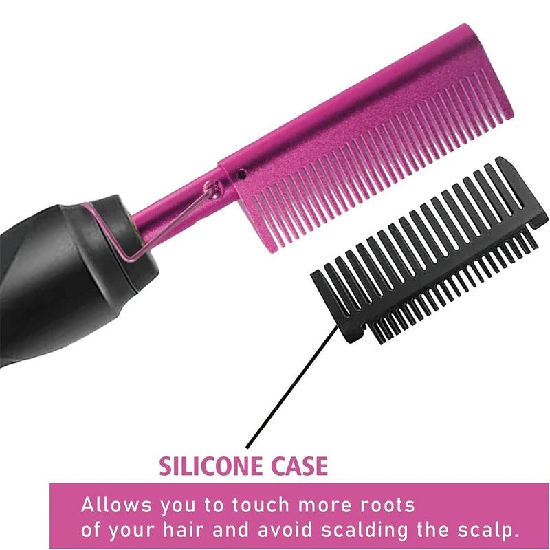 GOIPLE Electric Hot Comb Fast Heating Straightener Curling Iron Curler Brush Styling Tools for Hair Care Lace Wig Styling Set