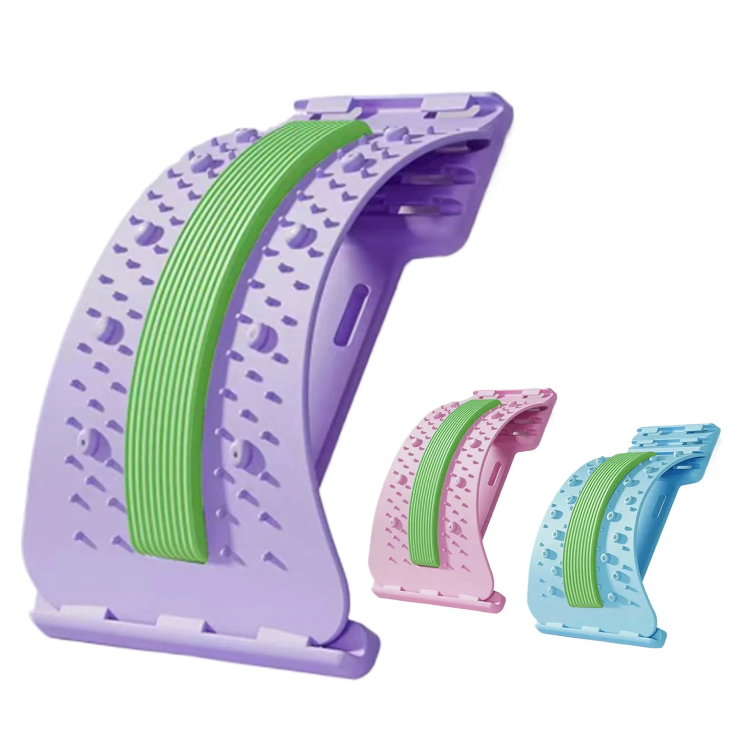 Back Stretcher 3-Level Adjustable Height Back Stretching Board Fitness Waist Neck Lumbar Massager Spine Support Muscle Release