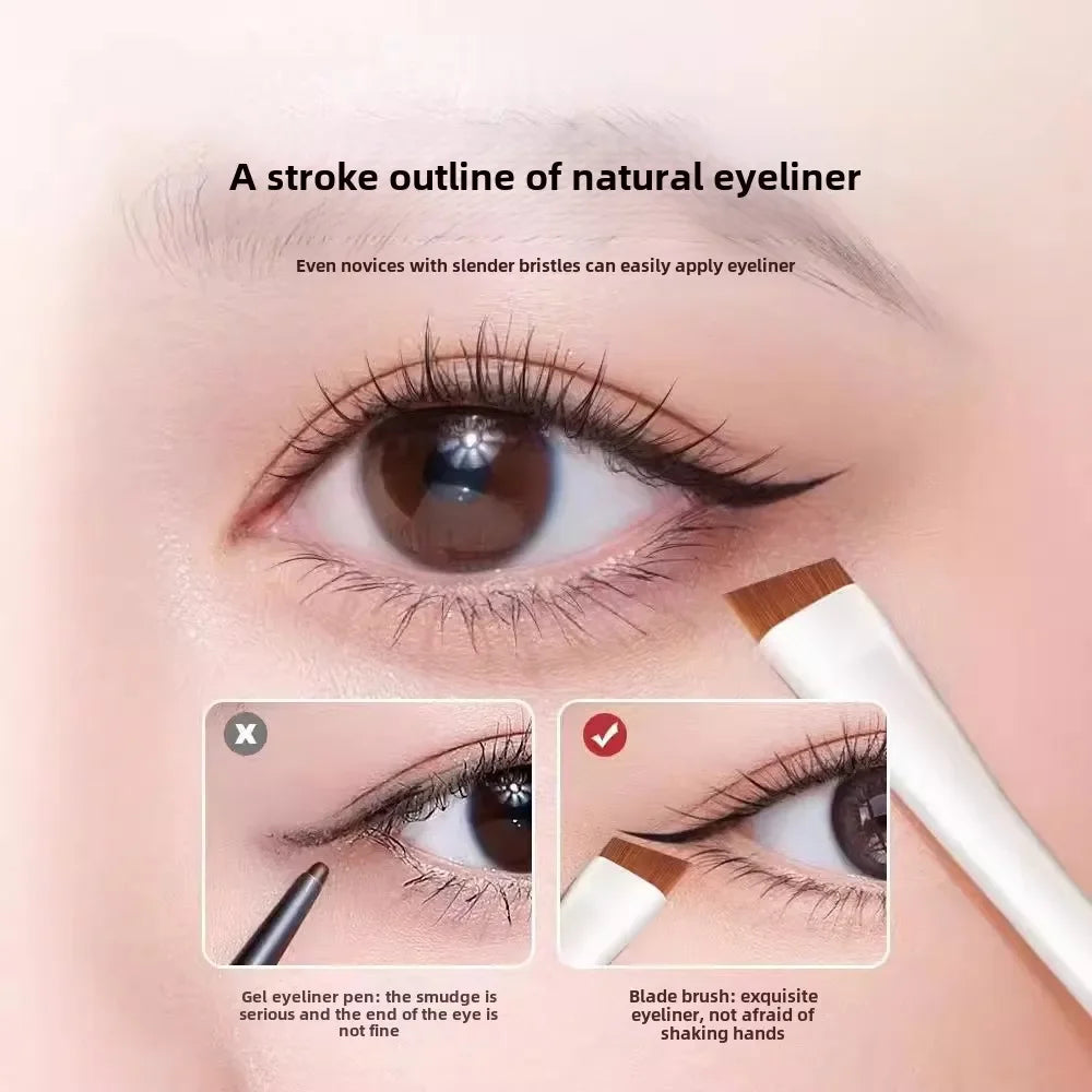 1/2/3Pcs Upgrade Eyeliner Brush Ultra Thin Fine Angle Flat Eyebrow Brush Under Eye Makeup Brushes Precise Detail Brushs