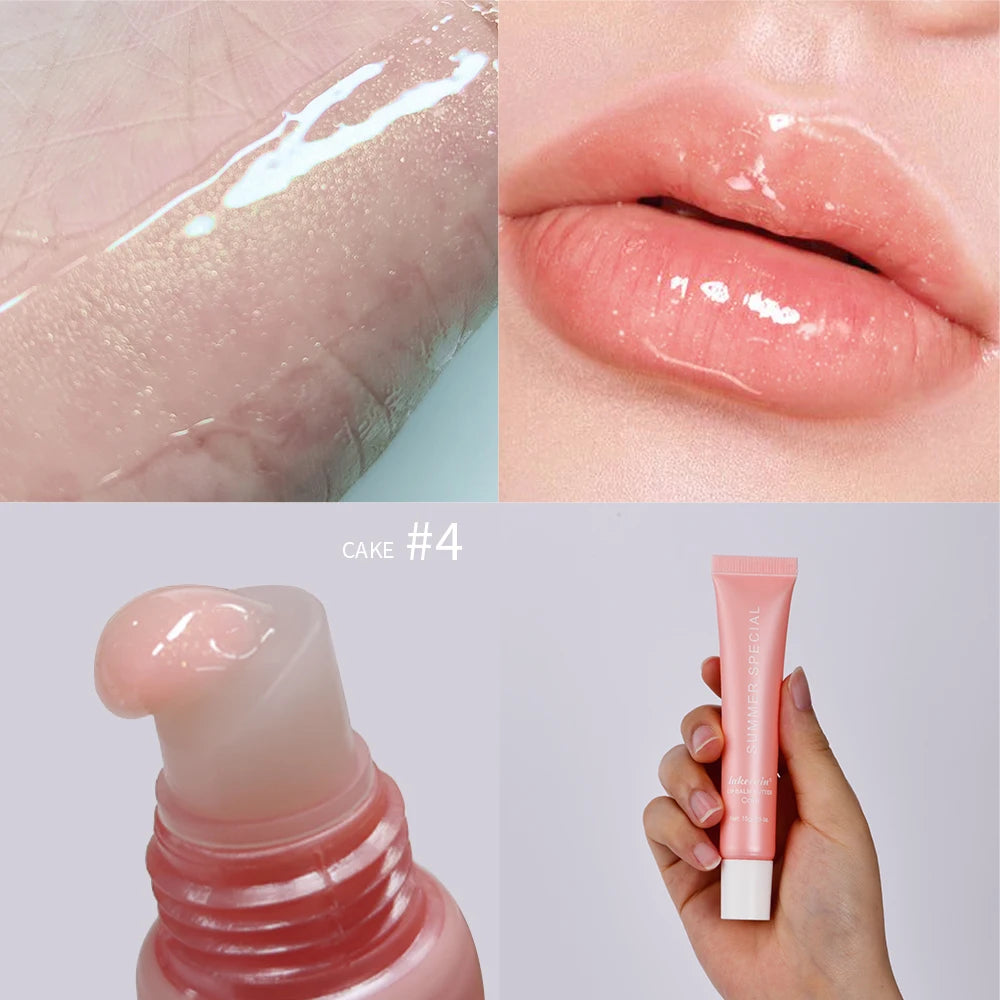 Lip Balm Set Lip Gross 4 Pack 1Kit Deep Moisturizing Lip Glaze Smoothing Color Lips Oil Long Lasting Nourishing Lips Care