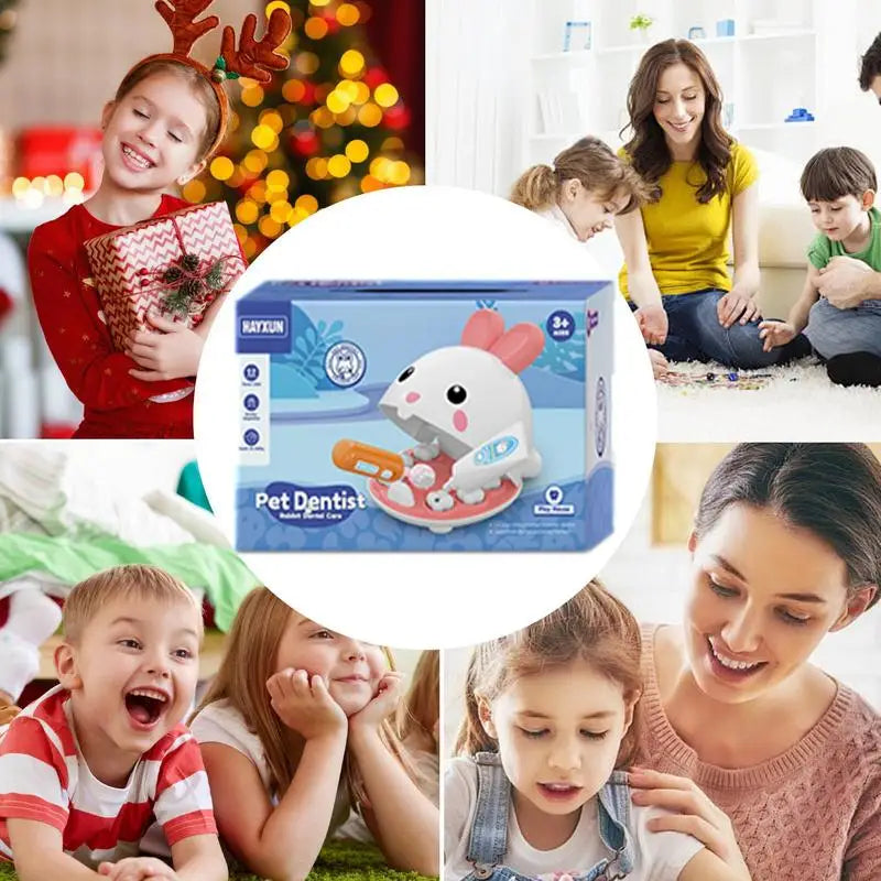 Play Dentist Set For Kids Cute Bunny Pretend Play Set Of Teeth Creative Kids Dentist Play Set For Children STEM Education