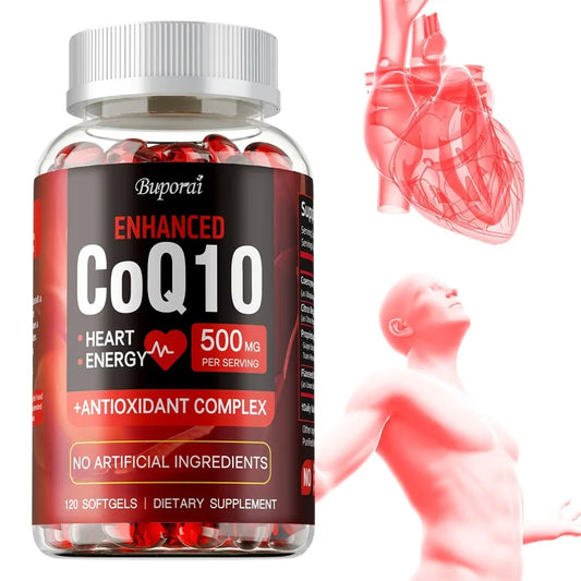 CoQ10 Supplement - Promotes Cardiovascular and Heart Health, Antioxidant, Provides Energy for Overall Health