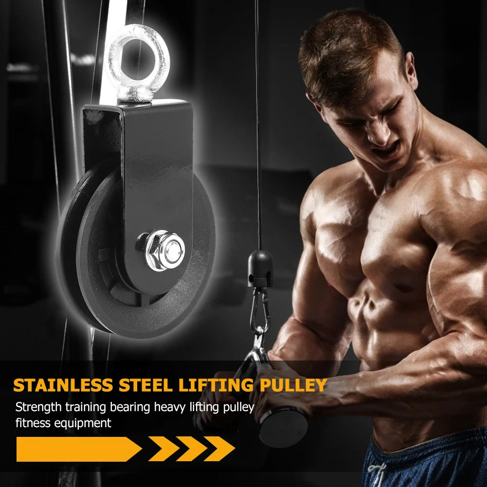 Lifting Pulley Heavy Fitness Workout Stainless Steel Training Bearing Equipment for Working-out Comfortable Decoration