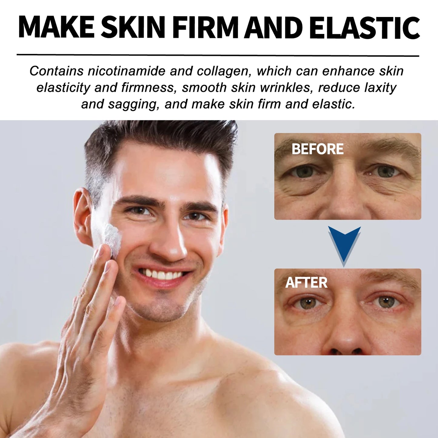 Men's Collagen Cream Lighten Fine Lines, Anti-Wrinkle Firming Skin and anti-aging Protective Collagen Moisturizer