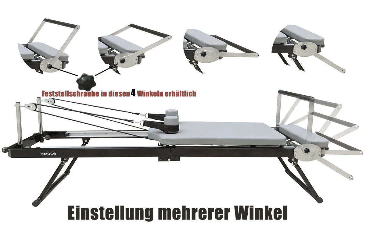 Pilates Reformer Machine with Tower for Home, Foldable Pilates Equipment