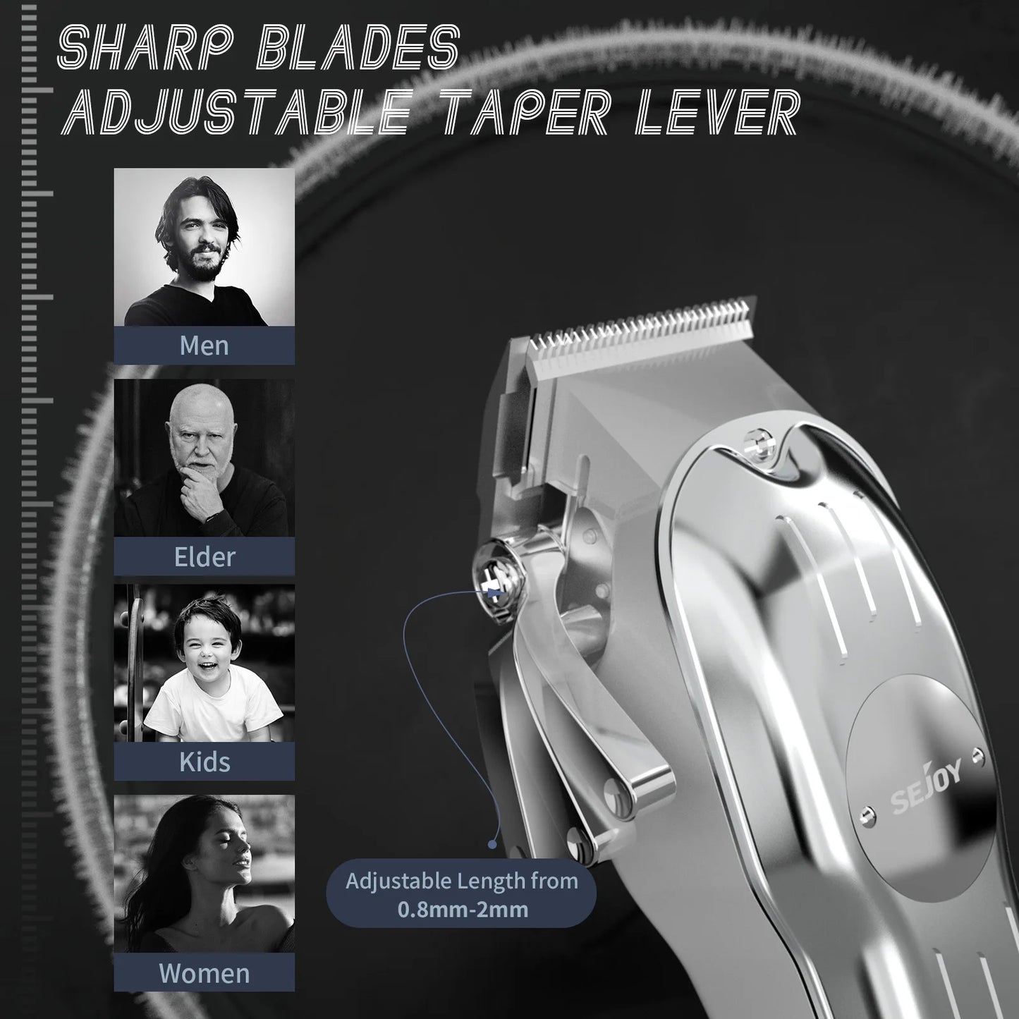 Professional Combo Kits Hair Clipper Electric Hair Trimmer Set For Men Rechargeable Cordless Haircut Machine for Barber