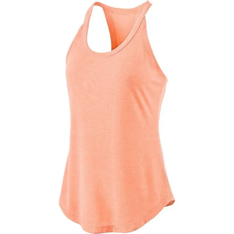 Women Gym Yoga Vest Athletic Fitness Sports Tank Tops Quick Dry Running Blouse Workout Tops Sleeveless Back Yoga Shirts Gym Top