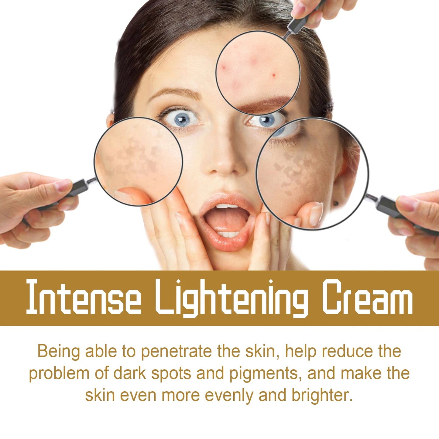Hoygi Intense Lightening Cream for Face Body & Sensitive Areas Hydrating Firming Radiance Skin Care Moisturizing Cream