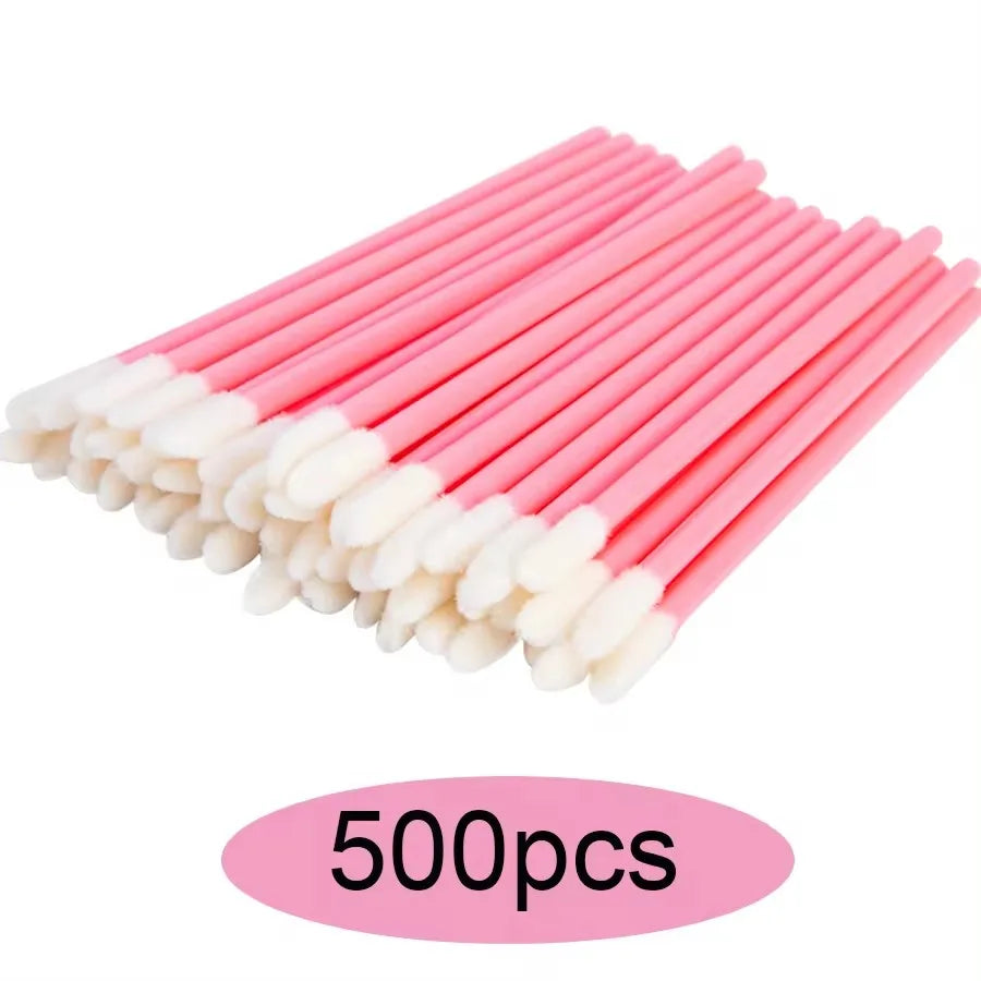 50/100/500pc Disposable Lip Lint Free Applicators  Lipstick Testers Wands Applicators for Makeup Lip Brushes  Makeup Beauty Tool