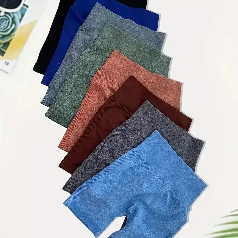 1 Piece High Stretch Nude Yoga Shorts Cycling Pants For Running Gym Cycling Sports Women Sweat Absorbent Breathable Tight Shorts