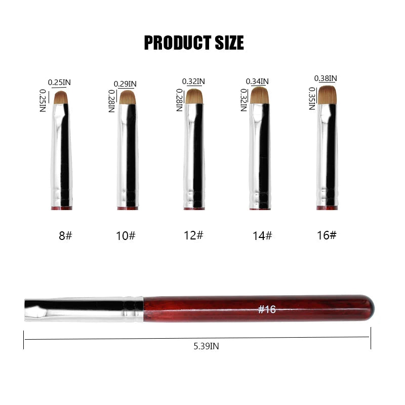 5pcs French Nail Art Brush Dual End Nail Art Dotting Pen Acrylic Drawing Rhinestone Gel Painting Manicure Tool for Beginner 8-16