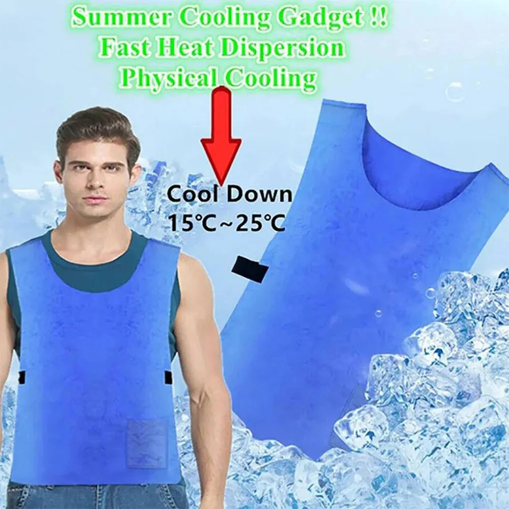 Summer Cooling Vest Comfortable Ice Cooling Vest Reusable Cool Vest Adjustable for Men Women for Cycling Running Outdoor Sports