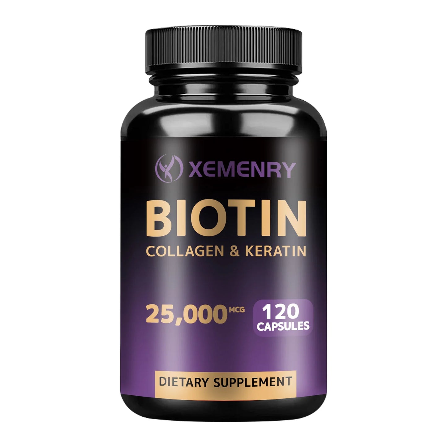 Biotin + Collagen + Keratin + Hyaluronic Acid -Supports Hair Growth, Skin and Nail Beauty Supplements - 120 Capsules