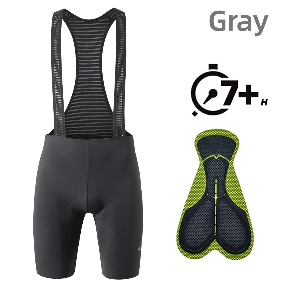 Men's Cycling Bib Shorts Seamless Outdoor Wear Bike Ride 7 Hours Padded Pro Team Riding Bib Tights Breathable MTB Cycling Shorts