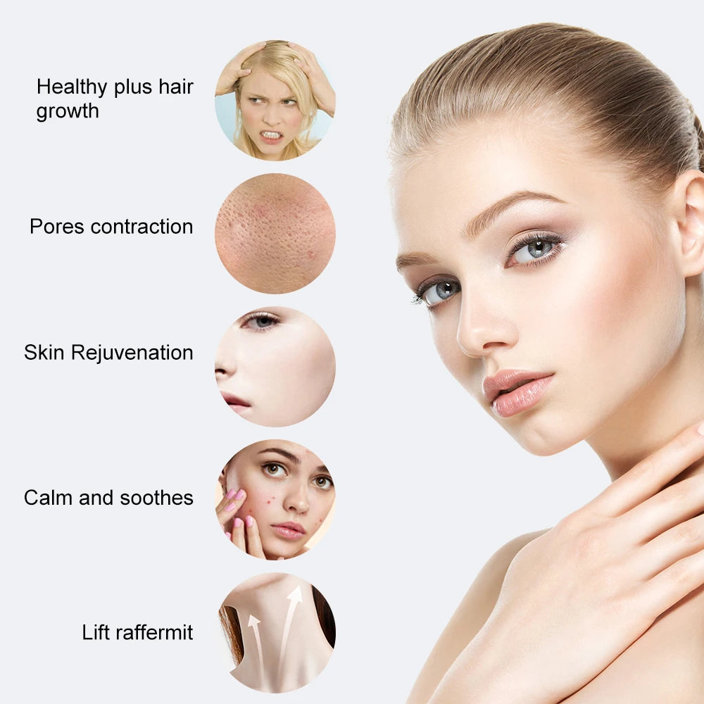 Facial High Frequency Machine Screen Display 6 in1 Blue Hair Face Skin Care Beauty Device Anti Acne Spot Remove Wrinkles