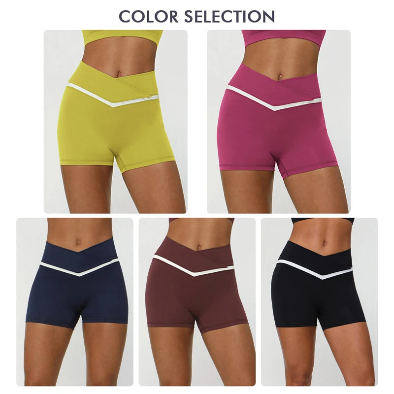 Summer High Waist Yoga Shorts Women Super Stretch Butt Lift Running Shorts Female Breathable Quick Dry Gym Short Sportswear