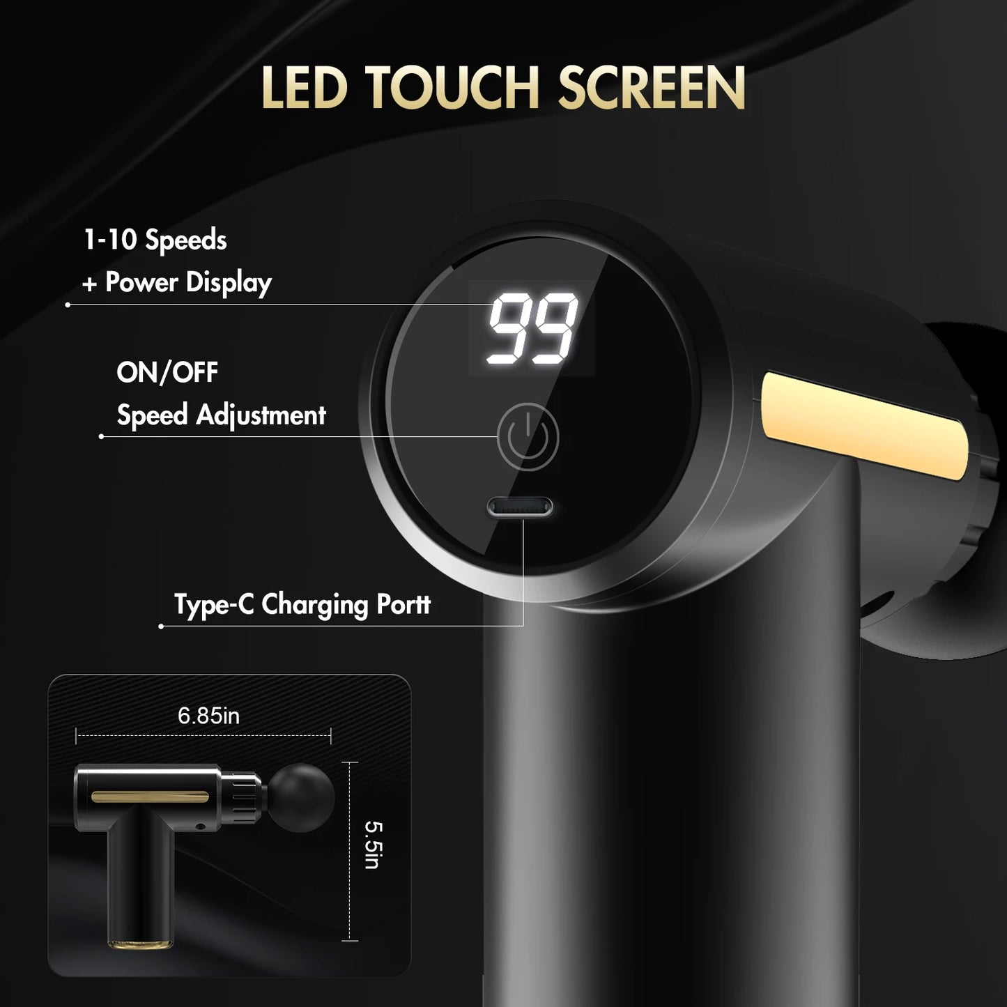 Fascial Machine Muscle Relaxation USB Mini Massage Gun Vibration Gun Massage Fitness Equipment Neck Grasping Fascia Gun