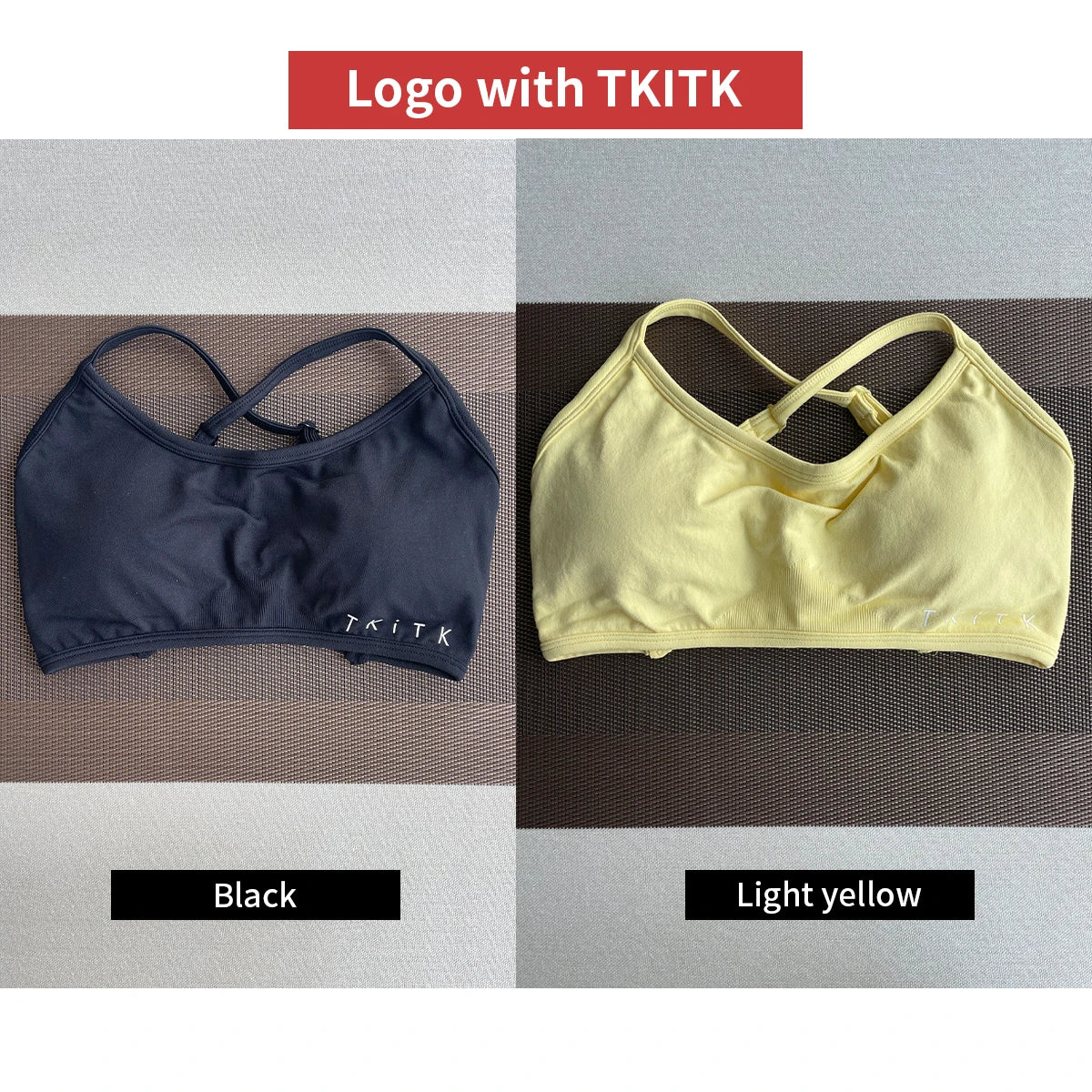 Newly listed price 2Pieces TKITK  Sports Bra Seamless Spandex Woman Fitness Elastic  Sports Underwear