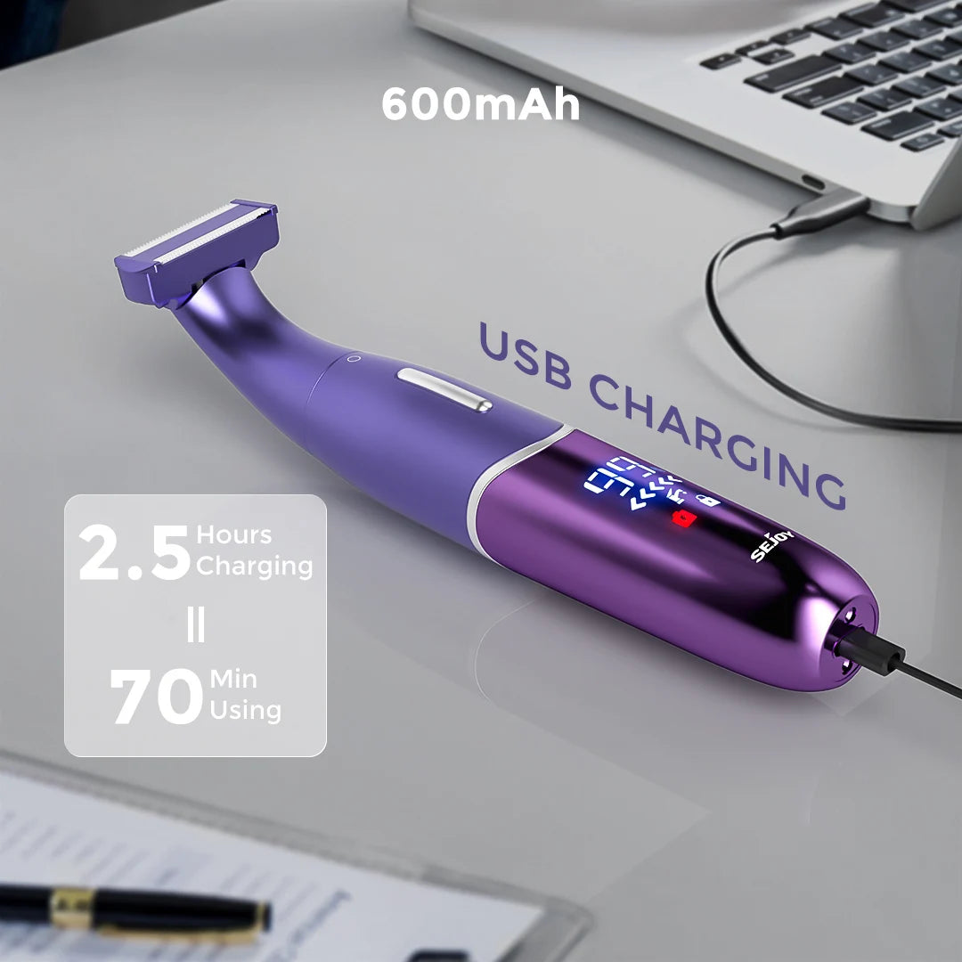 6-in-1 Electric Razor for Women Pubic Hair, Painless Body Shaver, Facial Epilator,Hair Removal for Face, Bikini Trimmer