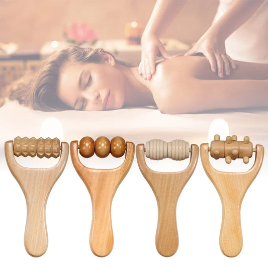 1Pcs Wooden Massage Roller, Multi-Functional Roller for Cellulite Reduction, Muscle Tension, Supports Skin Health, Full Body Roller