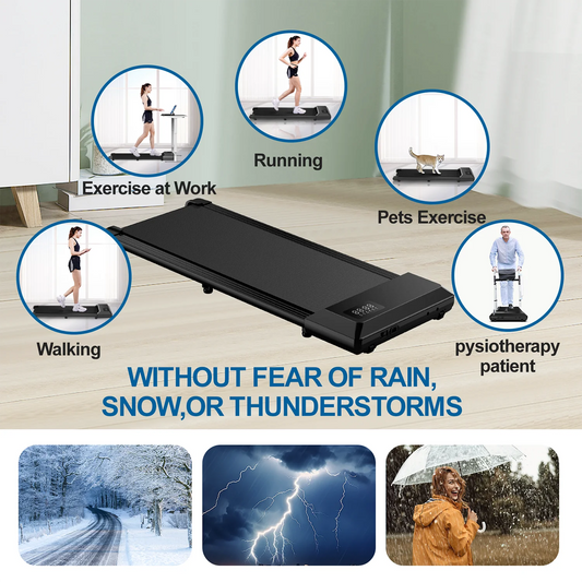 350lbs Treadmill for Home 2.5HP Treadmills Walking Pad LCD Digital Data Display 2in1 Walking Running Fitness Exercise Machine