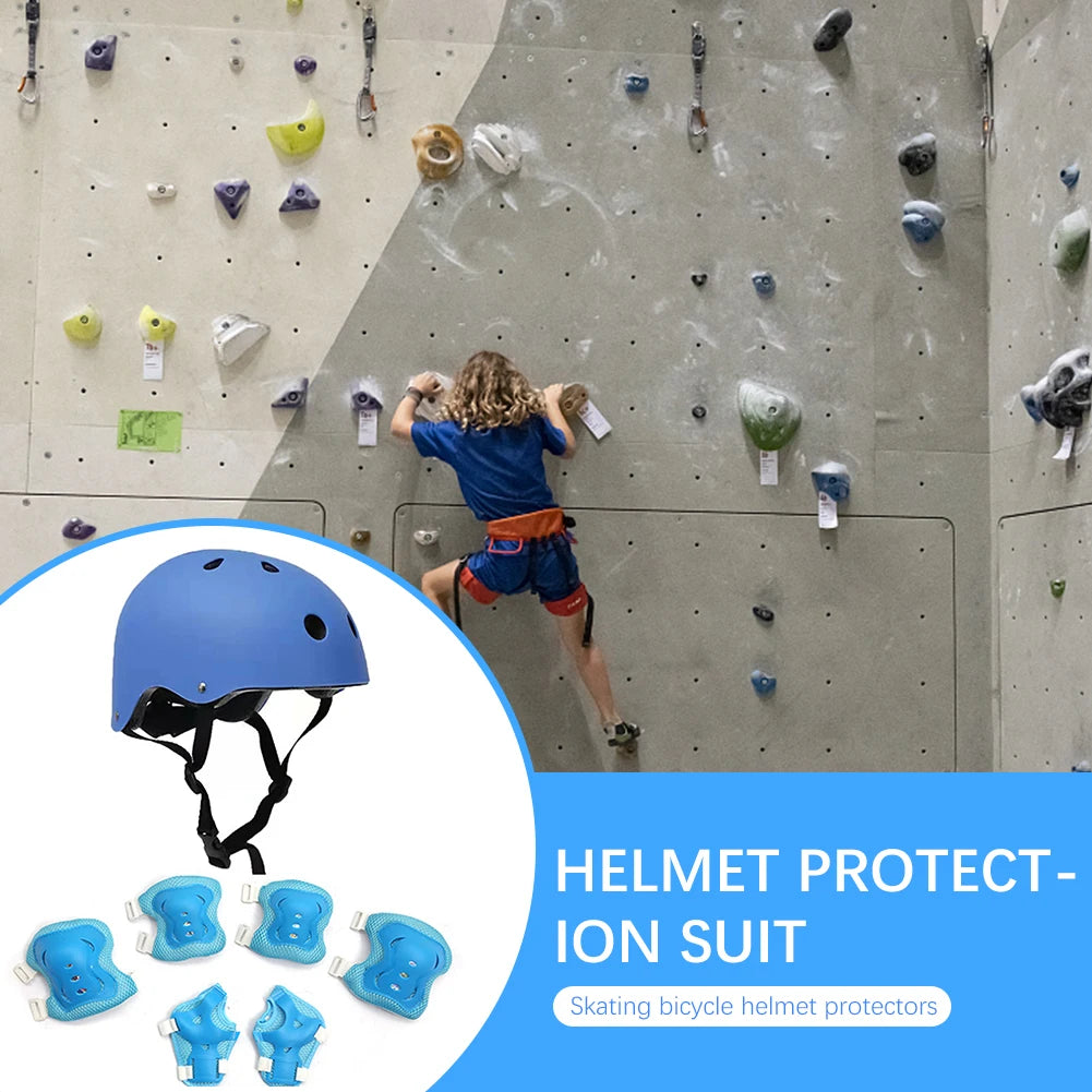 Kids Safety Helmet Knee Elbow Pad Set Boys Girls Head Protective Gear Set for Bicycle Cycling Skateboard Scooter Skating Helmet