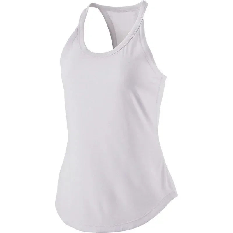 Women Gym Yoga Vest Athletic Fitness Sports Tank Tops Quick Dry Running Blouse Workout Tops Sleeveless Back Yoga Shirts Gym Top