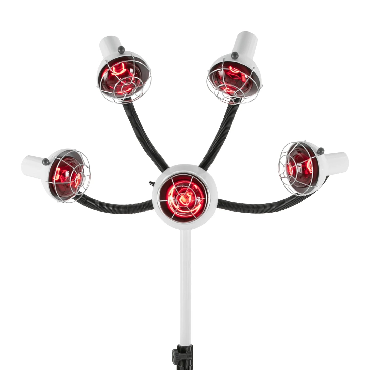 5-Head Infrared Heat Lamp Hair Dryer, 110V Adjusting Height Styling Perming Dryer, Temperature 40-80°C, for Barber Shop, Salon