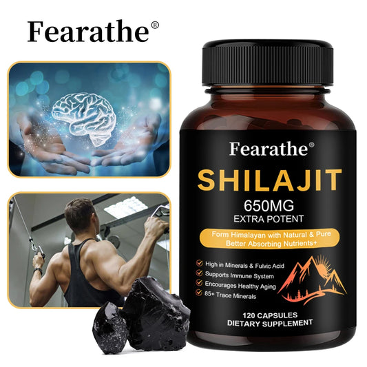 Shilajit mineral supplement supports the immune system and promotes health, energy metabolism, cognition, bones