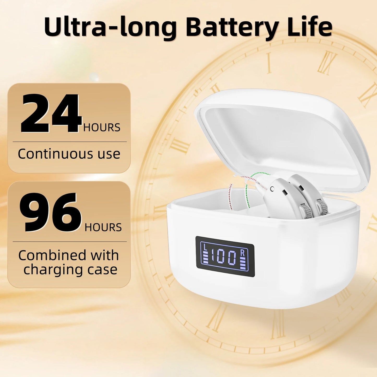 Rechargeable Hearing Aids Adults Invisible Digital Ear Amplifiers Volume Control for Hearing Loss