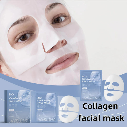 Jaysuing Collagen hydrating facial mask brightens skin tone and tightens skin with hyaluronic acid moisturizing facial mask