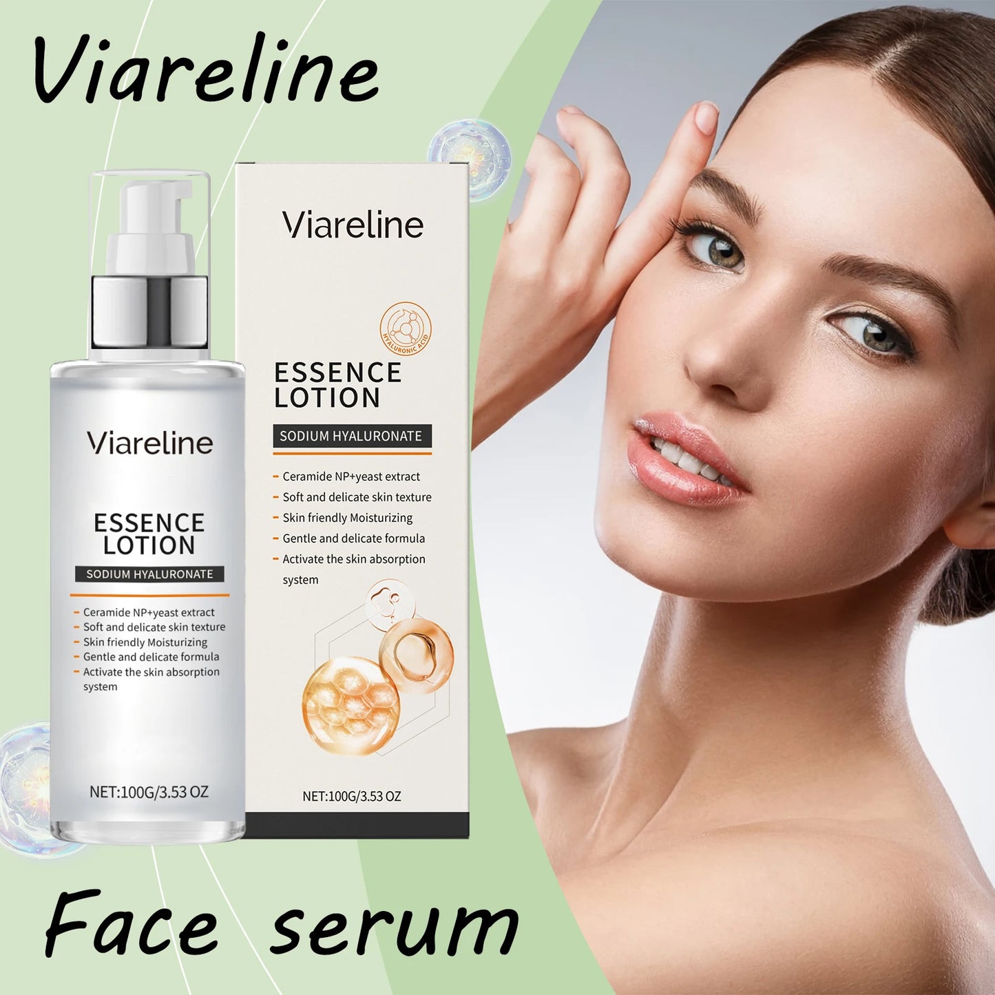 Viareline Moisturizing Face Serum Reduce Dryness Fade Fine Lines Improve Roughness Strengthening Skin Barrier Firming Face Serum