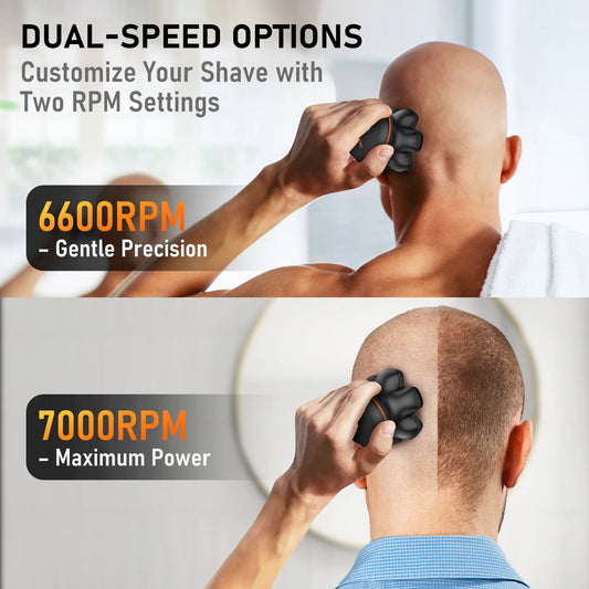 Head Shaver for Bald Men IXP6 Waterproof USB Rechargeable Electric Hair Trimmer Beard  Floating Blade Magnetic Razor