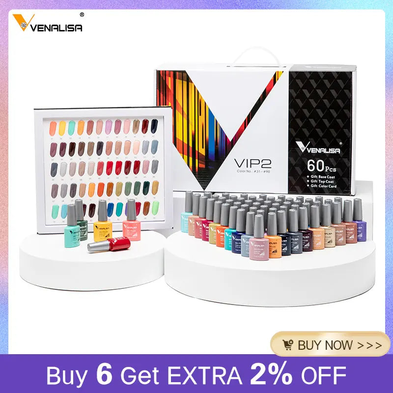 Venalisa New Color VIP Gel Nail Polish Kit Enamel Vernish Color Gel Polish for Nail Art Design Whole Set Nail Gel Learner Kit