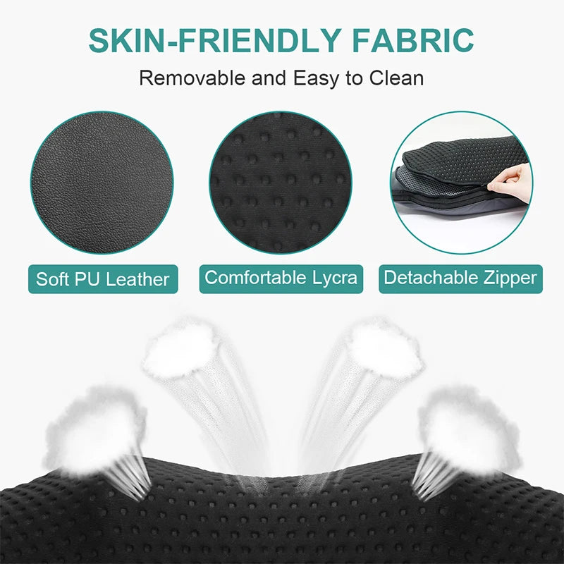 Shiatsu Back Shoulder and Neck Massager Cordless Deep Tissue Kneading with Heat Portable Neck Massage Pillow Home Use