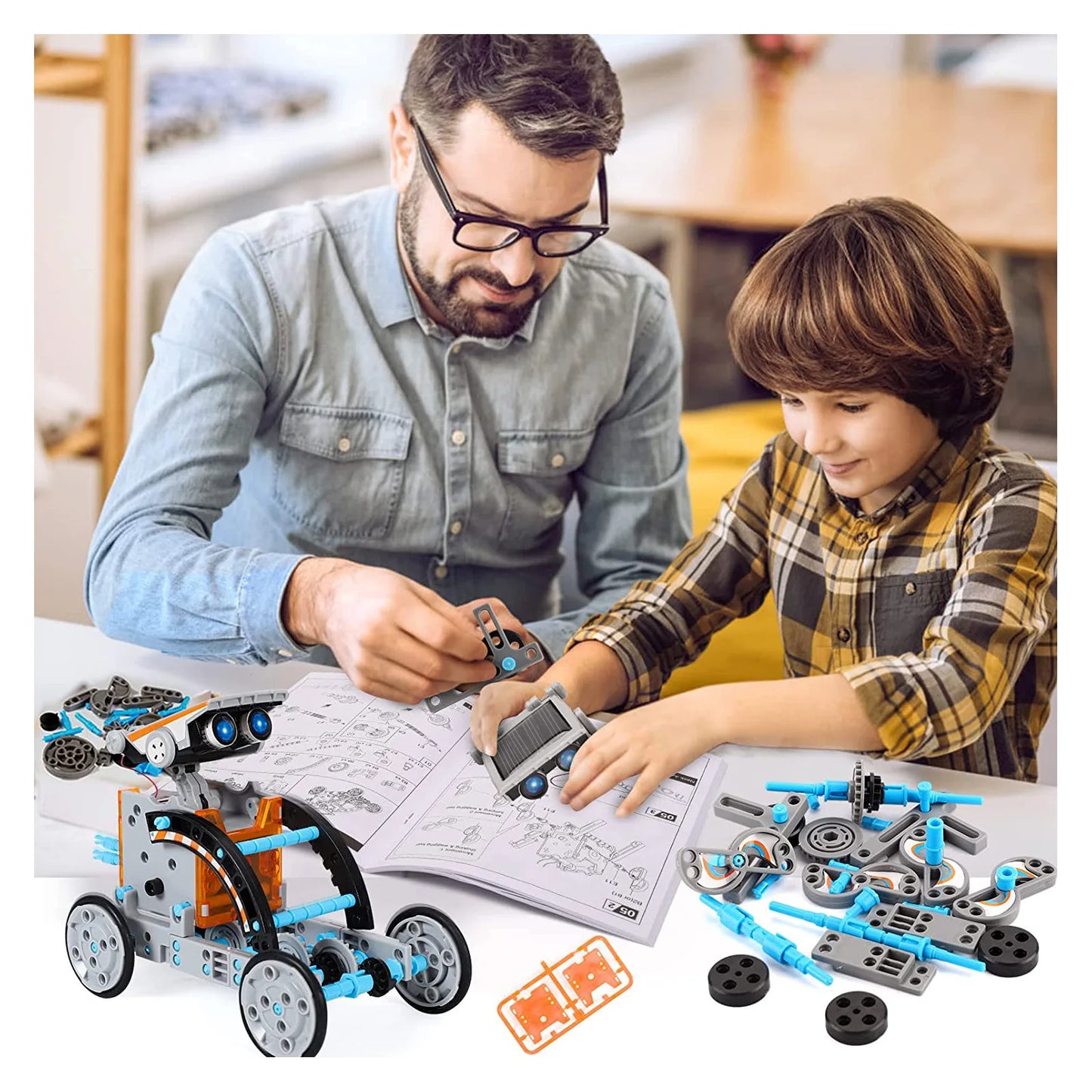 12-In-1 Stem Solar Robot Kit Toys Gifts For Kids 3-8 Years Old Educational Building Science Experiment Set Birthday Gifts Boys