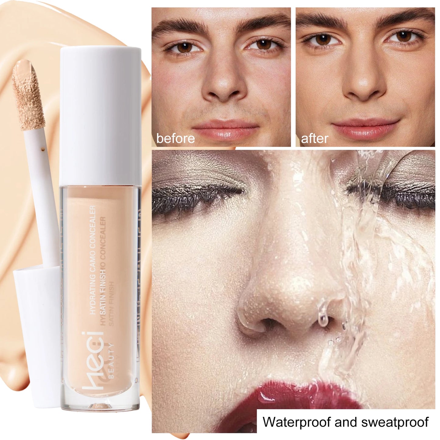 Liquid Concealer-Lightweight Dark Circle Blemish Pore - minimizing Creamy Concealer, Natural Finish For Sensitive Skin Makeup