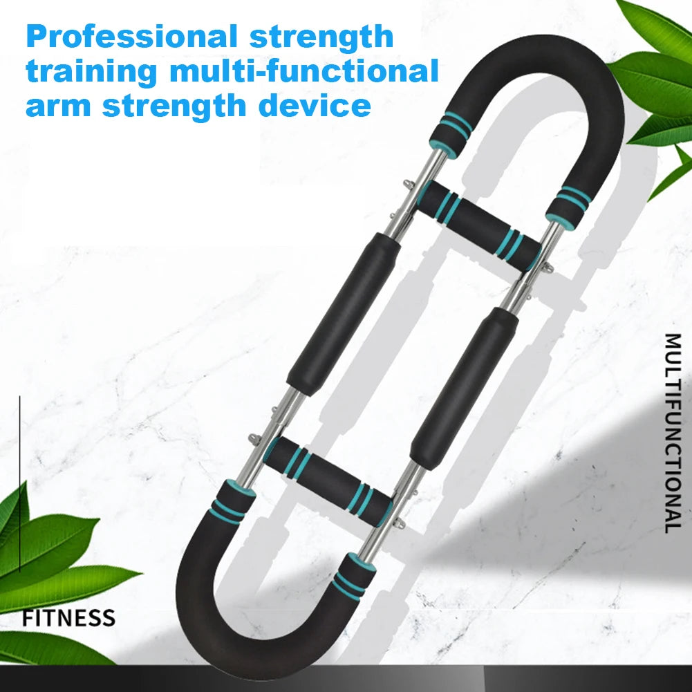 Twister Arm Exerciser with Foam Handle Adjustable Spring Workout Bar Forearm Triceps Chest Expander Portable Fitness Equipment