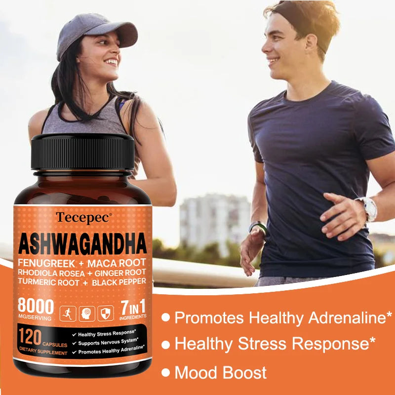 Vitality Ashwagandha Extract Supplement - Improves Mood and Energy, Boosts Mental Health - Helps Relieve Adrenal Fatigue