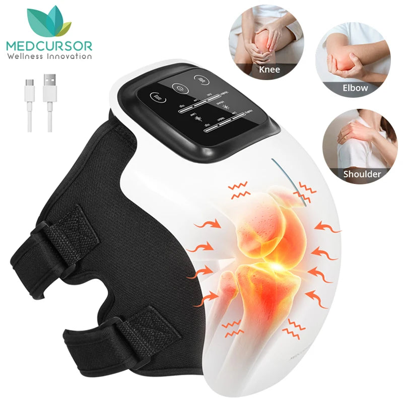 Electric Heating Massage Knee Pad Wireless Heated Knee Massager Temperature Hot Compress Vibration Massage