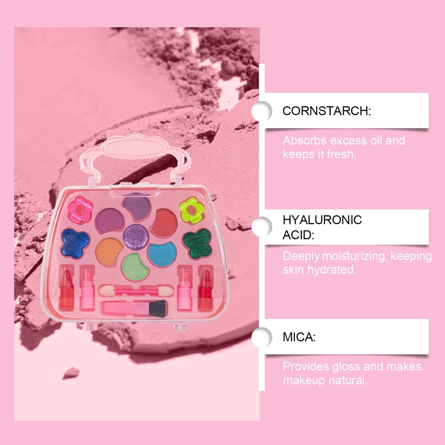 Children's Makeup Gift Box Safe and Non-toxic Princess Makeup Toy Set Girl Makeup Lipstick Eyeshadow Makeup Set